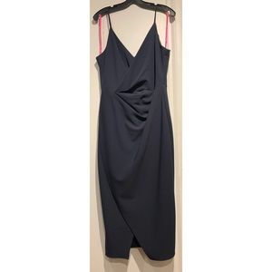 Betsy Johnson navy asymmetrical dress